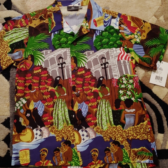 Iolani boy's Aloha shirt Kamehameha vintage print BABY LUAU - Picture 8 of 16
